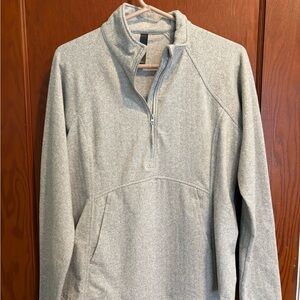 Women’s Gray Quarter-Zip Sweater